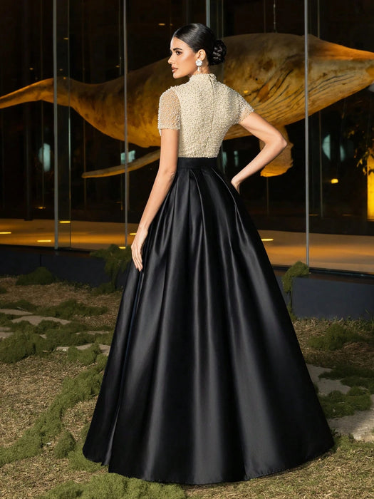 Faeriesty SHEIN X Hannahelzahed Este lujoso vestido de noche de cuello alto - Quierox - Tienda Online