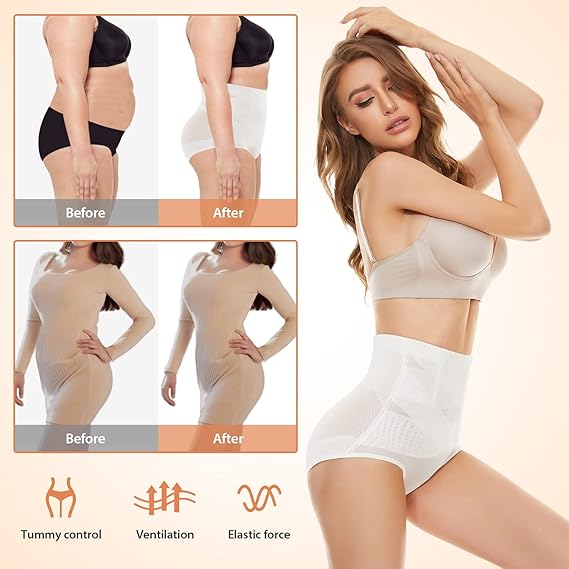 Fajas moldeadoras para mujer con control de abdomen, color beige - Quierox - Tienda Online