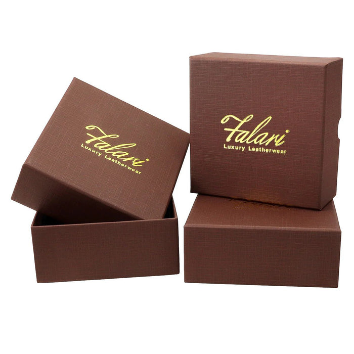 Falari Cinturón de vestir informal de cuero genuino para hombre con hebilla de una sola punta 9028 - Quierox - Tienda Online