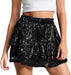 Falda de lentejuelas para mujer, brillante, elástica, de cintura alta - Quierox - Tienda Online