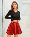 Falda mini plisada brillante Brezzistaxs, falda skater metalizada - Quierox - Tienda Online