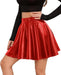 Falda mini plisada brillante Brezzistaxs, falda skater metalizada - Quierox - Tienda Online