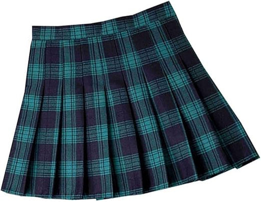Falda plisada a cuadros para mujer, corta de cintura alta - Quierox - Tienda Online