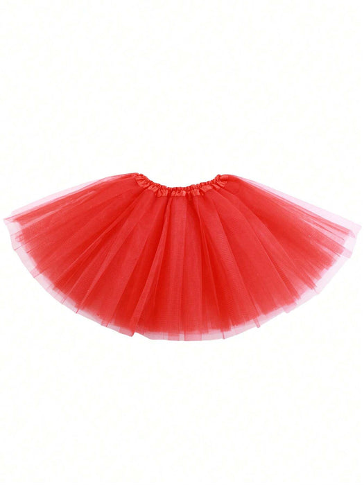 Falda tutú de tul de color liso para niña, informal, ideal para presentaciones en el escenario - Quierox - Tienda Online