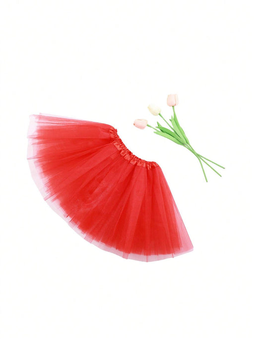 Falda tutú de tul de color liso para niña, informal, ideal para presentaciones en el escenario - Quierox - Tienda Online