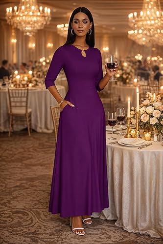 FANDEE Vestido largo para mujer, casual, estilo bohemio - Quierox - Tienda Online