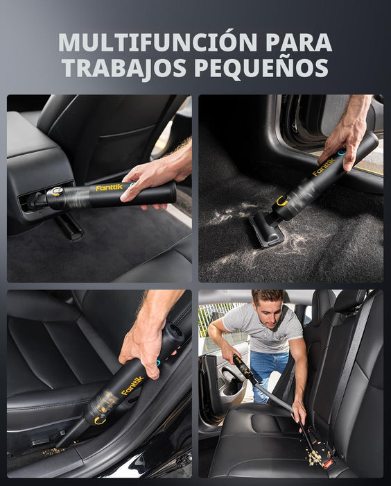 Fanttik Slim V8 APEX - Aspiradora portátil 4 en 1 con potencia de succión de 19000 pa, carga tipo C, 2 modos de succión - Quierox - Tienda Online