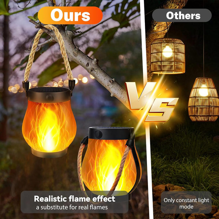 Farol solar de llama para exteriores, linternas al aire libre con efecto de llama - Quierox - Tienda Online