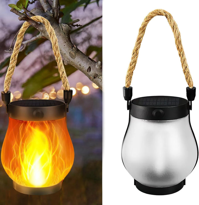Farol solar de llama para exteriores, linternas al aire libre con efecto de llama - Quierox - Tienda Online
