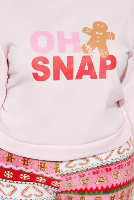 Fashion Nova Conjunto de pijama de peluche de jengibre Oh Snap - Rosa/combinación - Quierox - Tienda Online