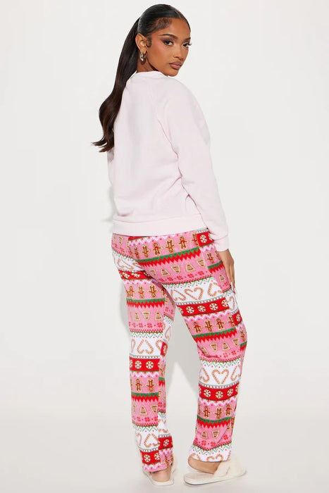 Fashion Nova Conjunto de pijama de peluche de jengibre Oh Snap - Rosa/combinación - Quierox - Tienda Online