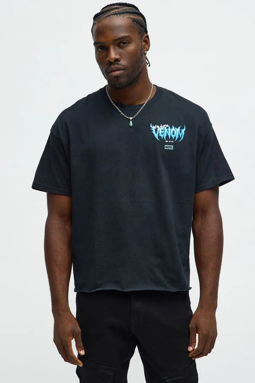 Fashion Nova Men Camisa De Manga Corta Venom Along Came A Spider Boxy - Negro - Quierox - Tienda Online