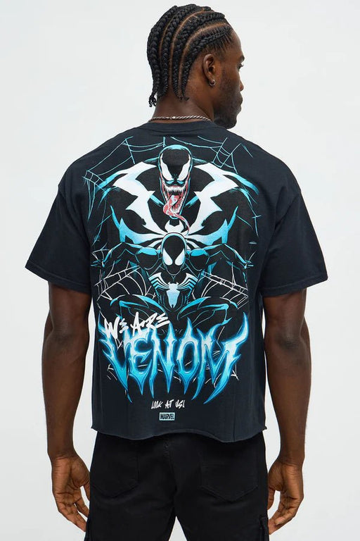 Fashion Nova Men Camisa De Manga Corta Venom Along Came A Spider Boxy - Negro - Quierox - Tienda Online