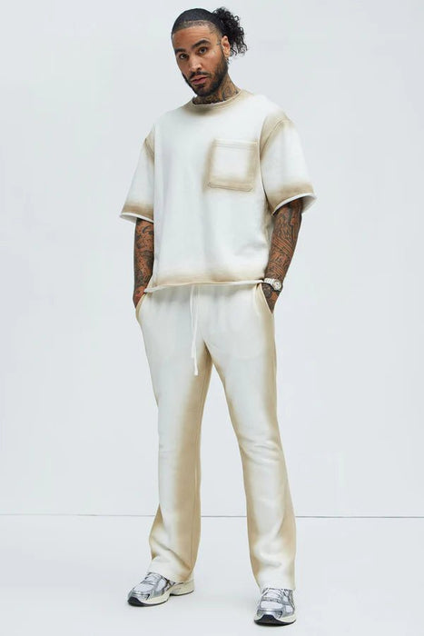 Fashion Nova Pantalón Deportivo Tyson Blurred Lines Skinny Flare - Crema - Quierox - Tienda Online