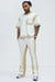 Fashion Nova Pantalón Deportivo Tyson Blurred Lines Skinny Flare - Crema - Quierox - Tienda Online