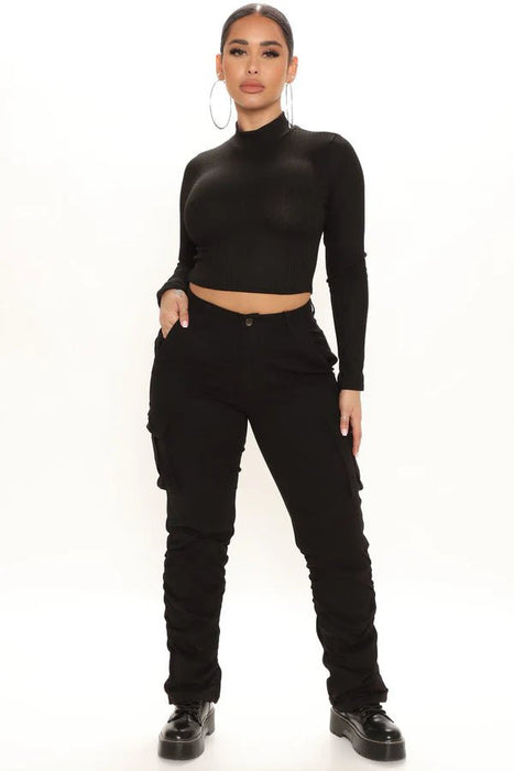 Fashion Nova Pantalones cargo Cadet Kelly 29 - Negro - Quierox - Tienda Online