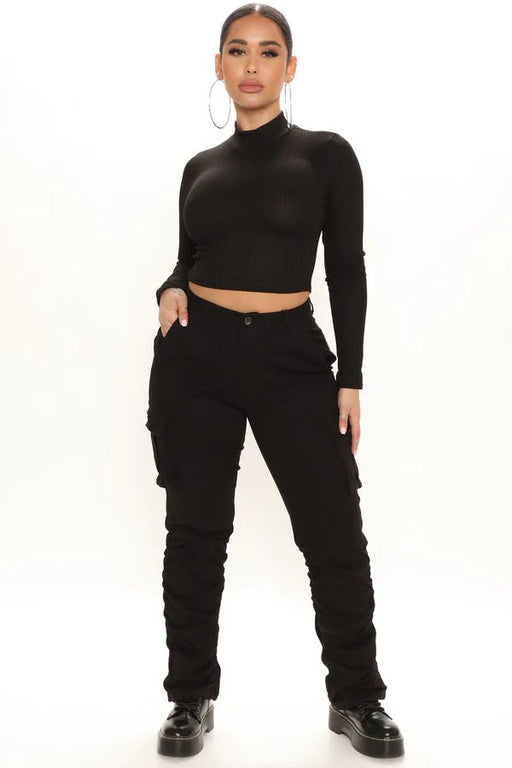 Fashion Nova Pantalones cargo Cadet Kelly 29 - Negro - Quierox - Tienda Online