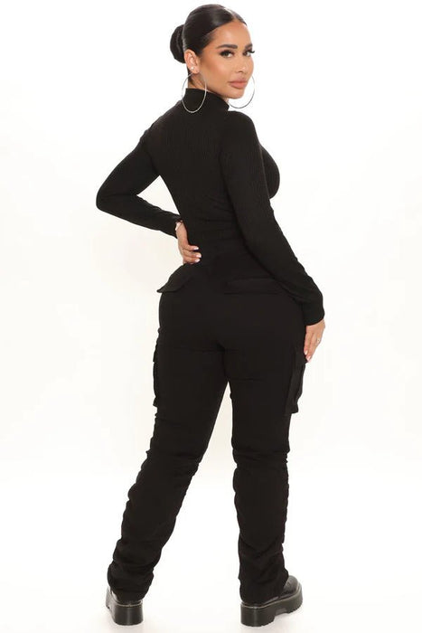 Fashion Nova Pantalones cargo Cadet Kelly 29 - Negro - Quierox - Tienda Online