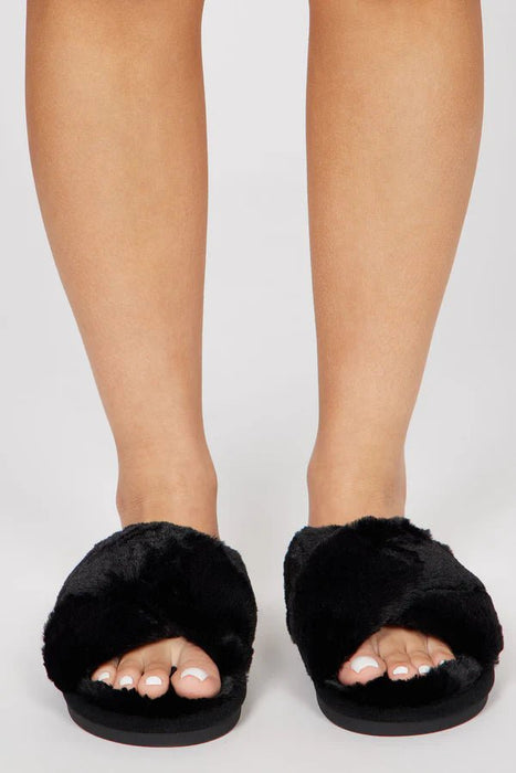 Fashion Nova Pantuflas Ready To Be Comfy - Negro - Quierox - Tienda Online