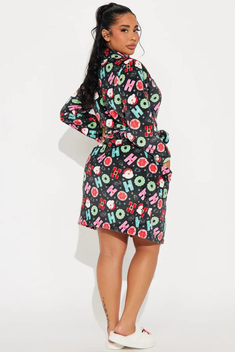 Fashion Nova Pijama de peluche Jolly Santa - Negro/combinado - Quierox - Tienda Online