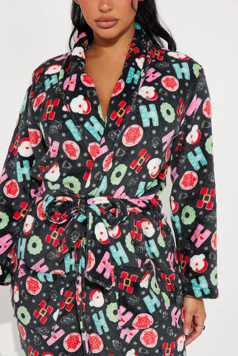 Fashion Nova Pijama de peluche Jolly Santa - Negro/combinado - Quierox - Tienda Online