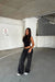 Fashion Nova Vaqueros anchos deshilachados Sorella sin elasticidad - Lavado negro - Quierox - Tienda Online