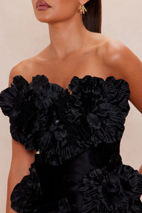 Fashion Nova Vestido corto drapeado de tafetán Dara - Negro - Quierox - Tienda Online