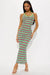 Fashion Nova Vestido largo de crochet sin espalda Korie - Verde/combo - Quierox - Tienda Online