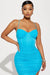 Fashion Nova - Vestido midi de malla Emily - Turquesa - Quierox - Tienda Online