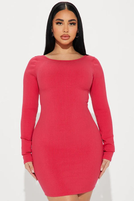 Fashion Nova Vestido mini Sierra Snatched - Frambuesa - Quierox - Tienda Online