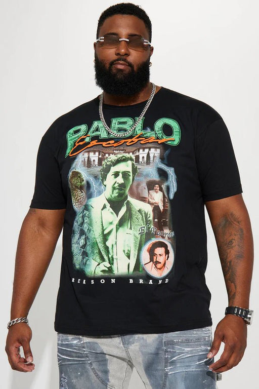 FASHIONNOVA Camiseta de manga corta en memoria de Pablo Escobar - Negra - Quierox - Tienda Online