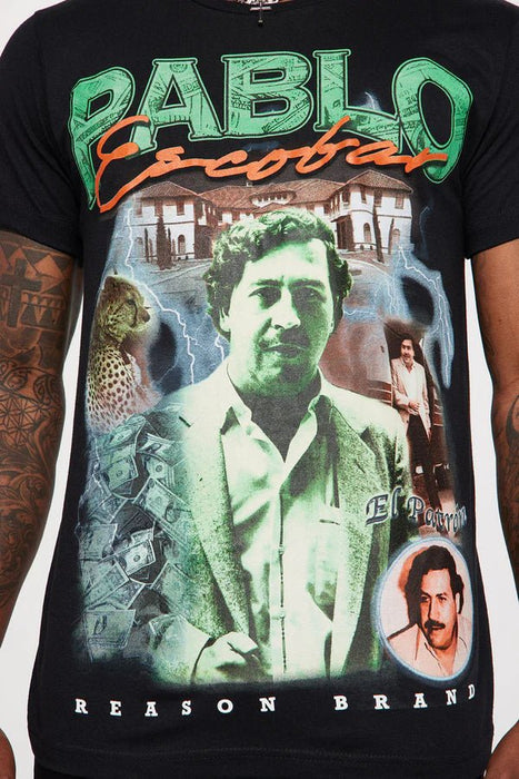 FASHIONNOVA Camiseta de manga corta en memoria de Pablo Escobar - Negra - Quierox - Tienda Online