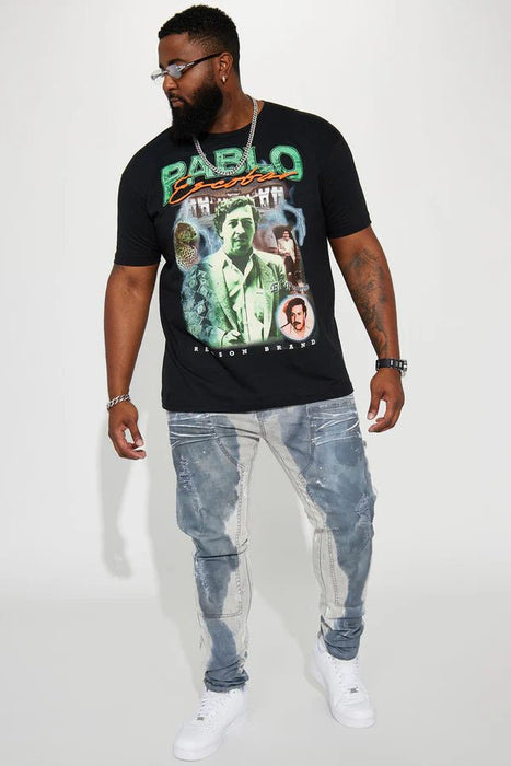 FASHIONNOVA Camiseta de manga corta en memoria de Pablo Escobar - Negra - Quierox - Tienda Online