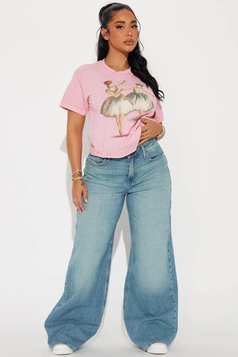 FASHIONNOVA Camiseta lavada Princess Energy - Rosa - Quierox - Tienda Online