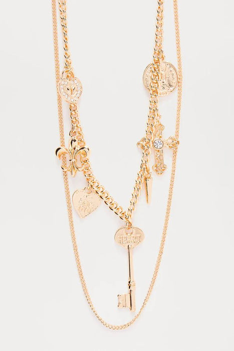 FASHIONNOVA Collar It Girl Collective Charm - Dorado - Quierox - Tienda Online