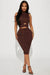 FASHIONNOVA Conjunto de falda Easy On The Eye - Negro/Marrón - Quierox - Tienda Online