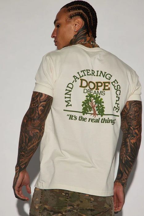 FASHIONNOVA MEN Camisa De Manga Corta Dope Dreams - Hueso - Quierox - Tienda Online