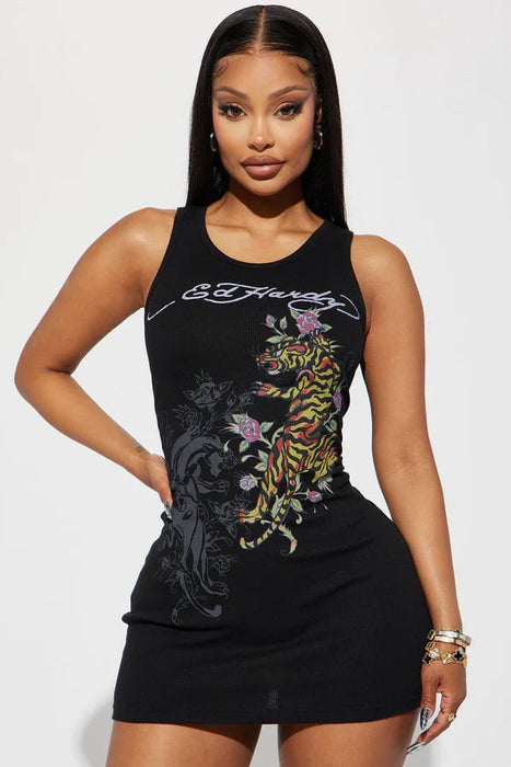 FASHIONNOVA Minivestido Ed Hardy - Negro - Quierox - Tienda Online