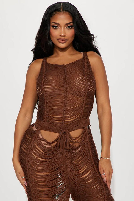 FASHIONNOVA Mono playero de crochet Delilah - Chocolate - Quierox - Tienda Online