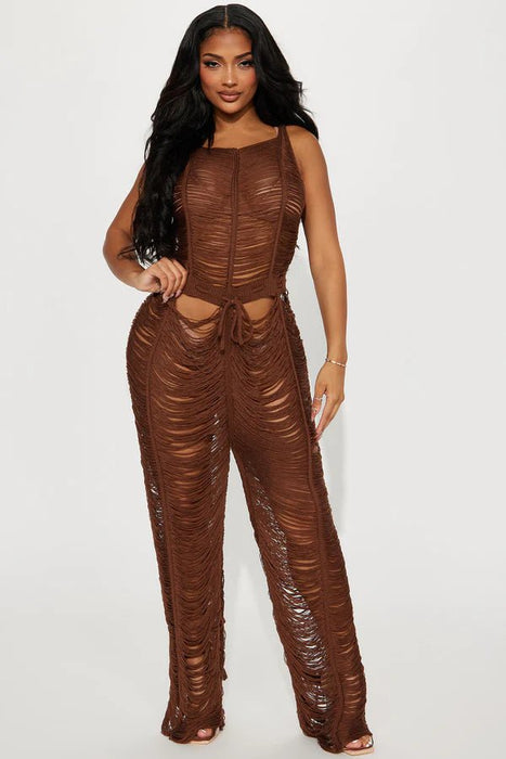 FASHIONNOVA Mono playero de crochet Delilah - Chocolate - Quierox - Tienda Online