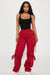FASHIONNOVA Pantalón Don't Need Your Approval Cargo - Rojo Ladrillo - Quierox - Tienda Online