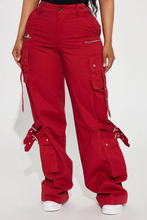 FASHIONNOVA Pantalón Don't Need Your Approval Cargo - Rojo Ladrillo - Quierox - Tienda Online