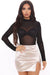 FASHIONNOVA Pantiblusa Marley Mesh - Negro - Quierox - Tienda Online