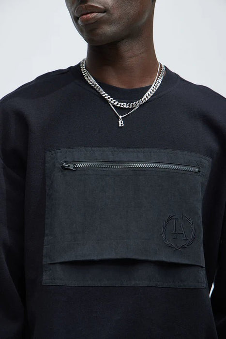 FASHIONNOVA Sudadera LA Front Crewneck - Negro - Quierox - Tienda Online