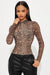 FASHIONNOVA Top de malla con cremallera frontal de leopardo Elisha - Leopardo - Quierox - Tienda Online