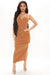 FASHIONNOVA Vestido largo Oksana - Camel - Quierox - Tienda Online
