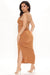 FASHIONNOVA Vestido largo Oksana - Camel - Quierox - Tienda Online