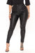 FASHIONOVA Pantalón ajustado de piel sintética Like A Glove - Negro - Quierox - Tienda Online