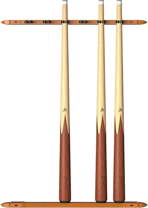 Fat Cat de 2 piezas montado de pared de madera dura para taco de billar, capacidad para 6 tacos - Quierox - Tienda Online