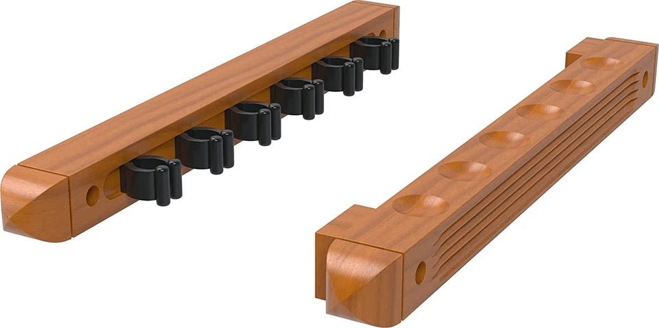 Fat Cat de 2 piezas montado de pared de madera dura para taco de billar, capacidad para 6 tacos - Quierox - Tienda Online